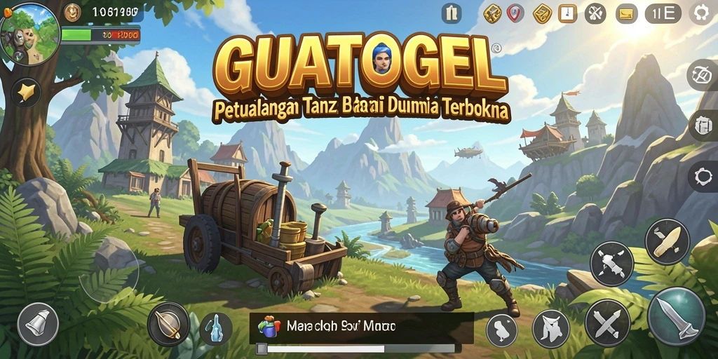 Screenshot GUATOGEL menampilkan petualangan seru di dunia terbuka.