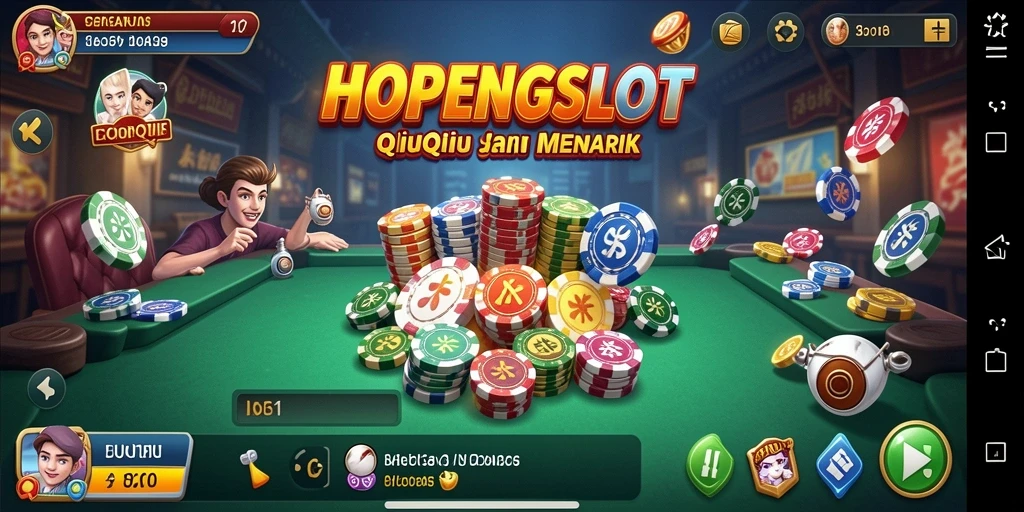 Tangkapan layar HOPENGSLOT menampilkan fitur gameplay menarik dalam QiuQiu.