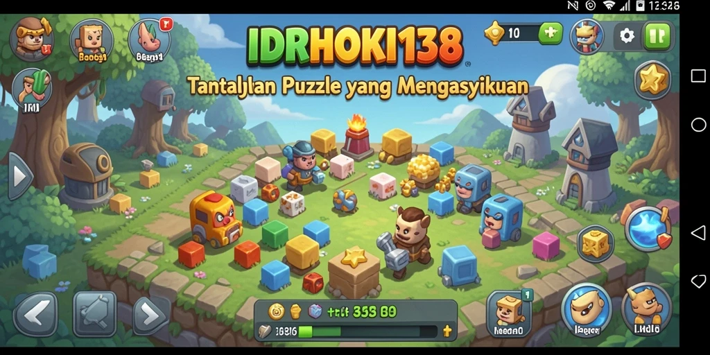 Tampilan gameplay Puzzle yang menarik di IDRHOKI138.
