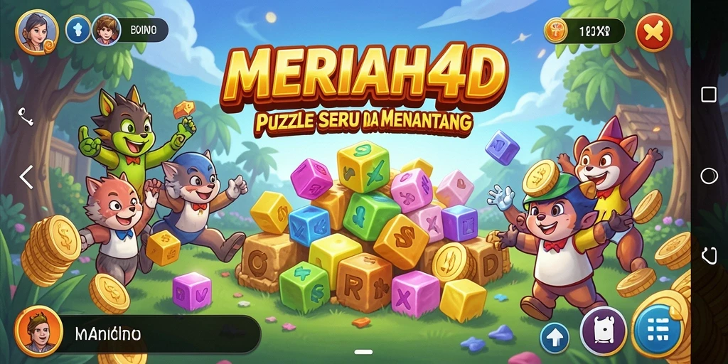 Tampilan gameplay seru di MERIAH4D dengan tantangan puzzle yang menarik.