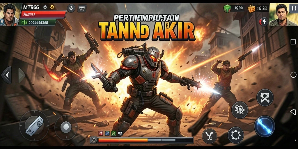 Screenshot gameplay MT966 menampilkan aksi seru dan karakter unik.