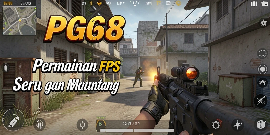 Screenshot PGG68 menunjukkan aksi menembak yang cepat dan dinamis.
