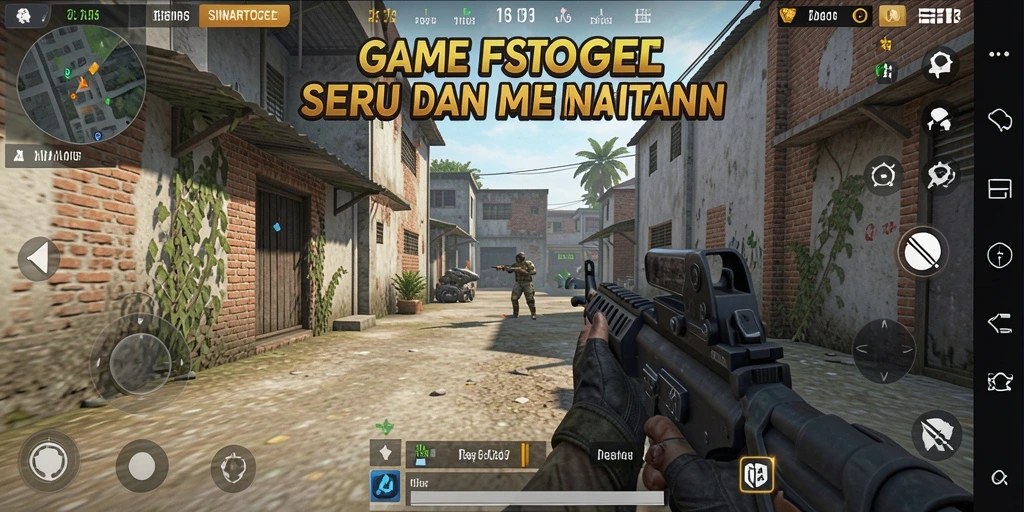 Tampilan gameplay seru dalam pertempuran FPS di SINARTOGEL.